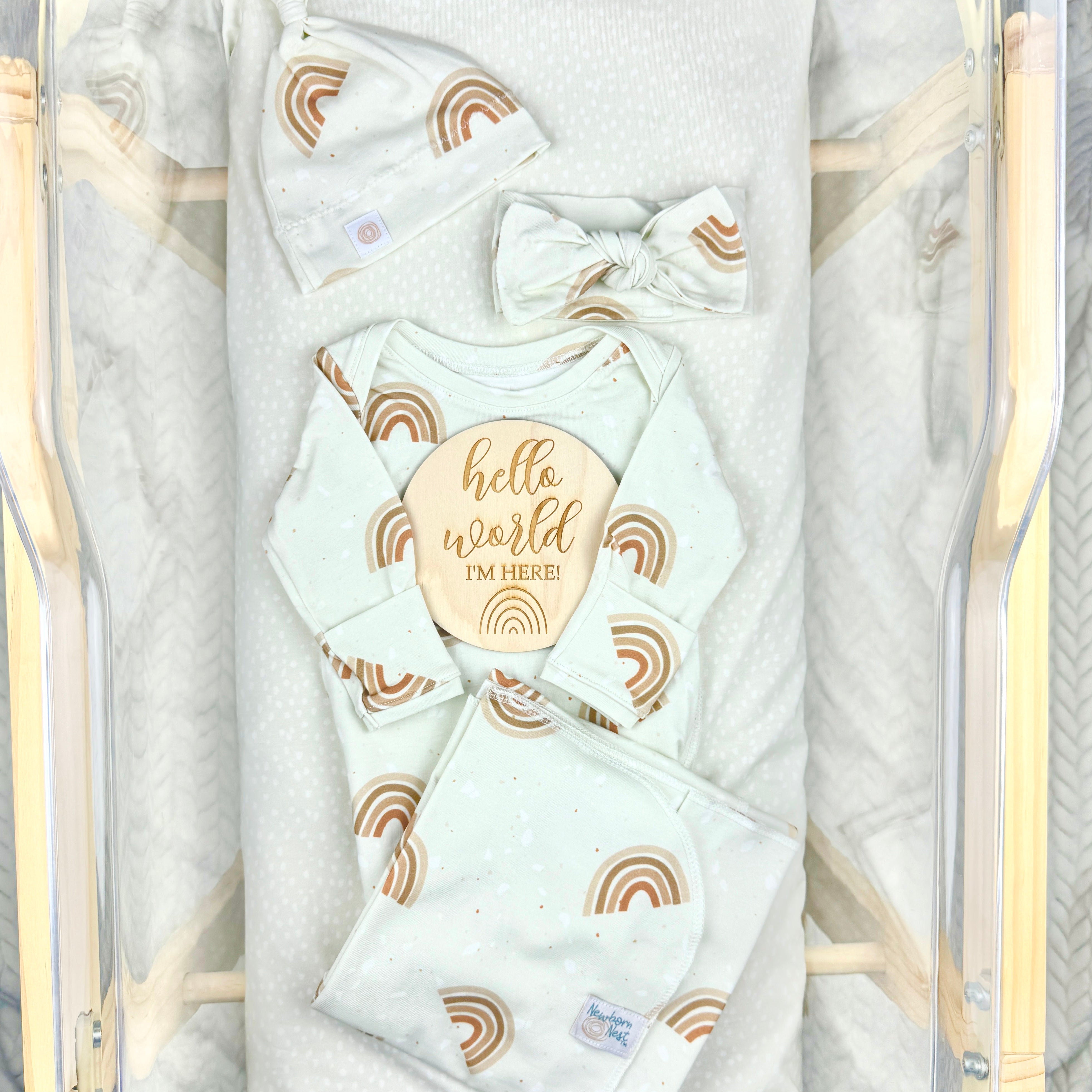 Boho Rainbows - Bamboo Newborn Nest