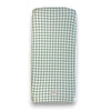 Hunter Green Gingham Bamboo Bassinet Sheet