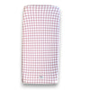 Pink Gingham Bamboo Bassinet Sheet